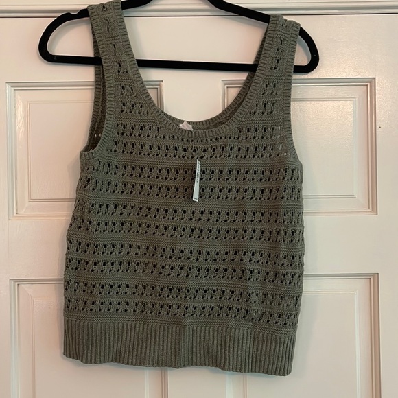 Old Navy Tops - Old Navy Pointelle Knit Sweater Tank Top Norfolk Pine Green 876867 TALL
